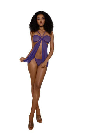 Babydoll Set With Panty - Os - Ultra Violet