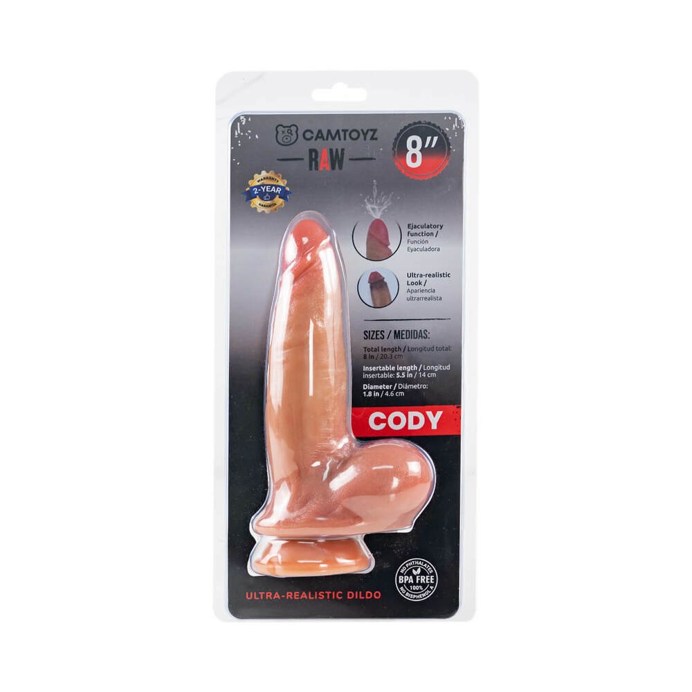 Camtoyz Raw Cody Ultra-Realistic 8 in. Squirting Dildo