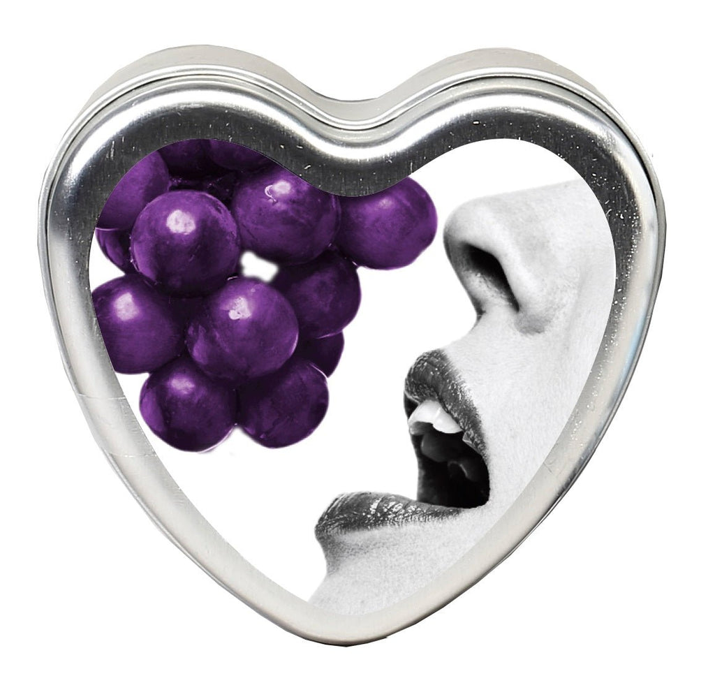 Edible Heart Candle - Grape - 4 Oz. - TruLuv Novelties
