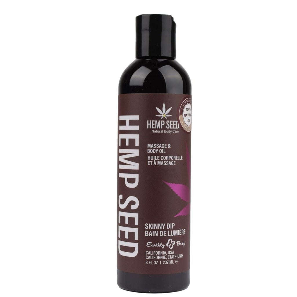 Hemp Seed Massage and Body Oil - Skinny Dip - 8 Fl. Oz./ 237ml - TruLuv Novelties