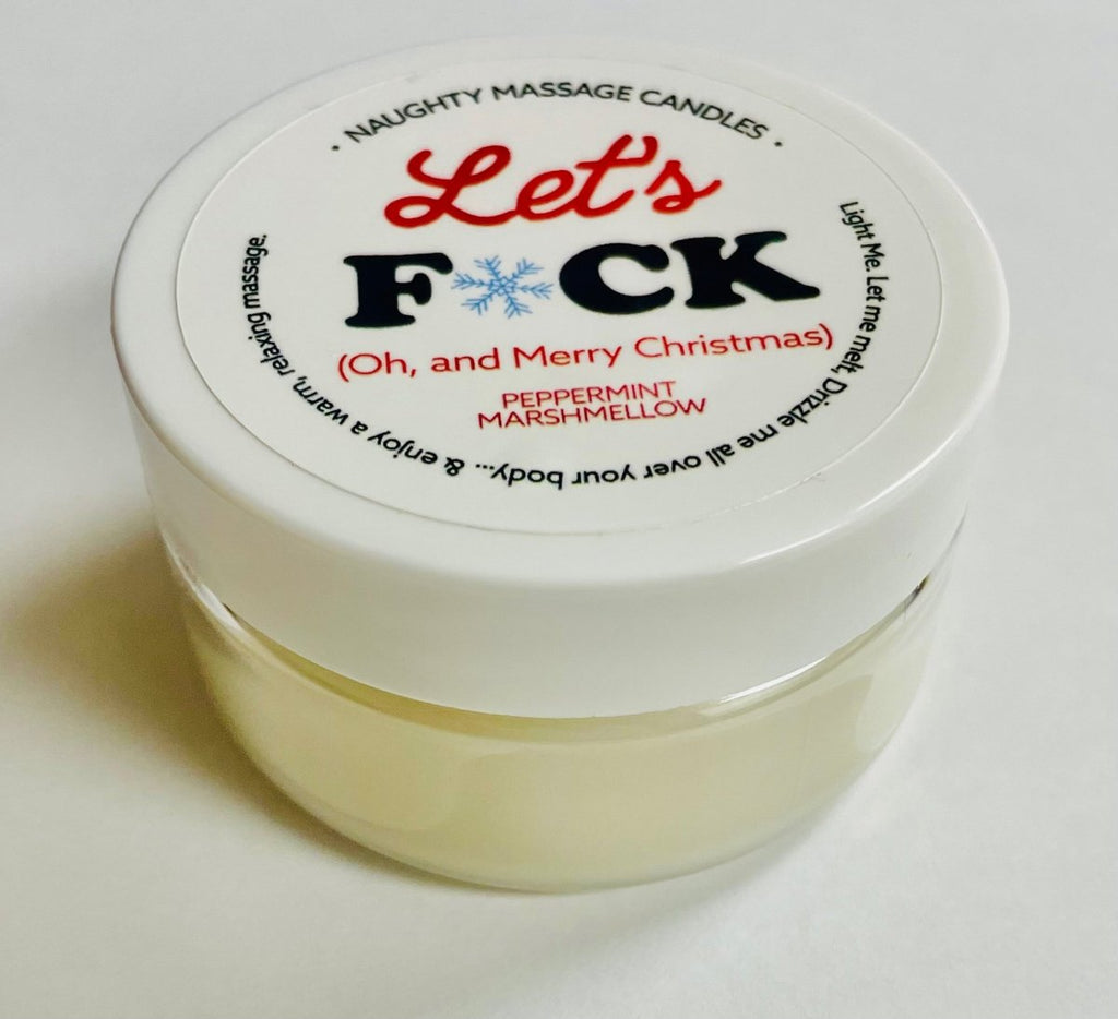 Let&039;s Fuck Massage Candle - Peppermint Marshmallow 1.7 Oz - TruLuv Novelties