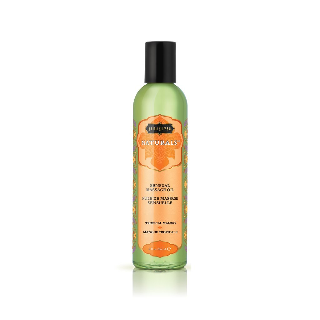 Naturals Massage Oil - Tropical Mango 8 Fl Oz - TruLuv Novelties