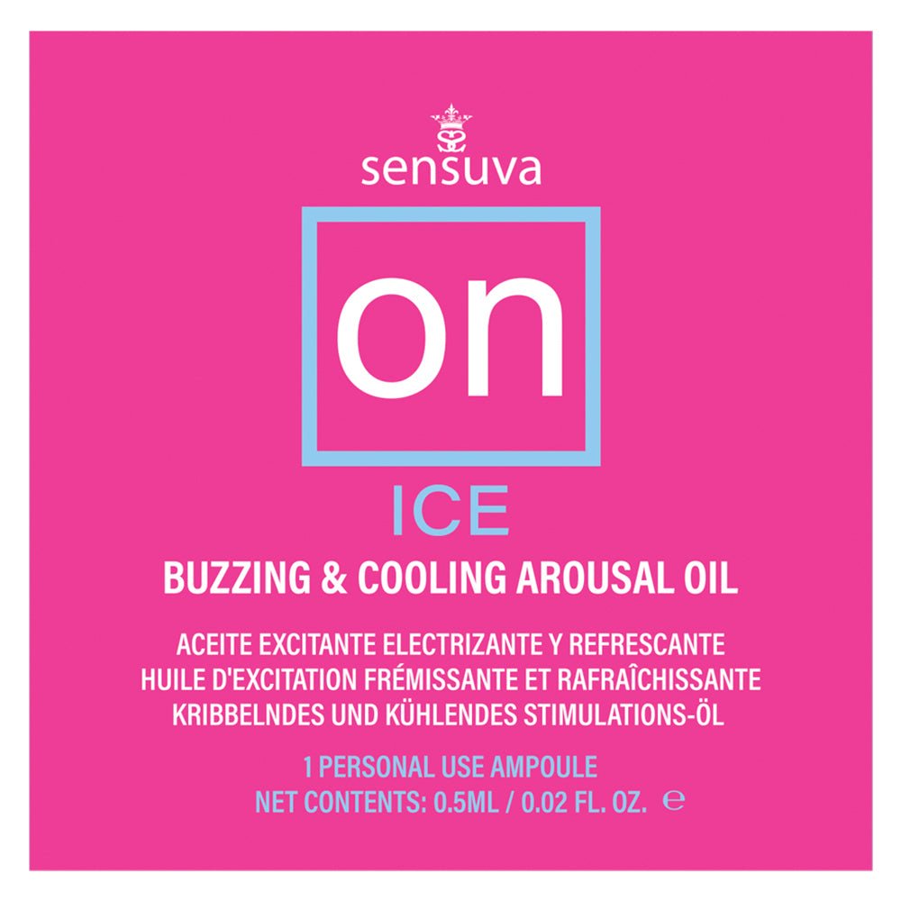 On Ice Buzzing & Cooling Female Arousal Oil - 0.01 Oz. Ampoule - TruLuv Novelties