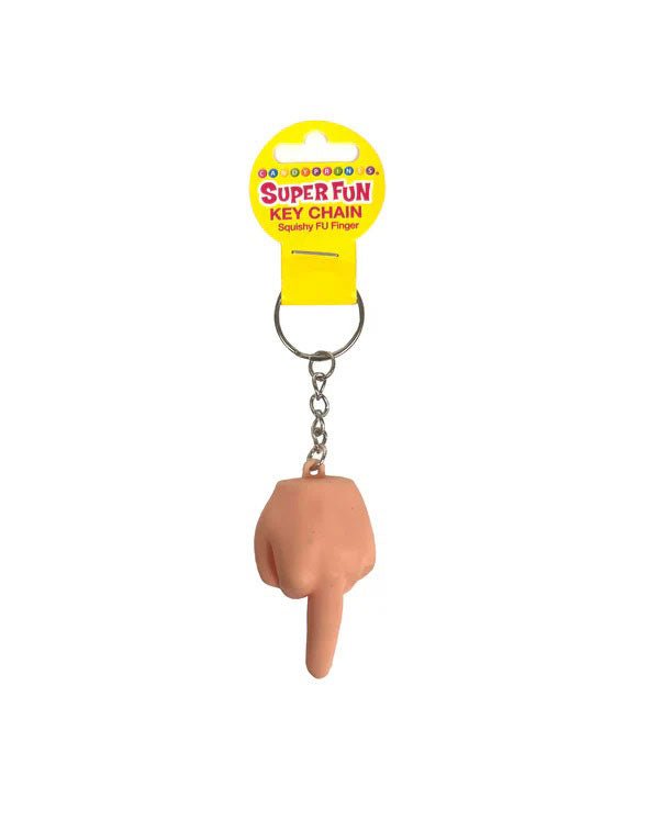 Super Fun Key Chain - Squishy Fu Finger - Sold in 6pk