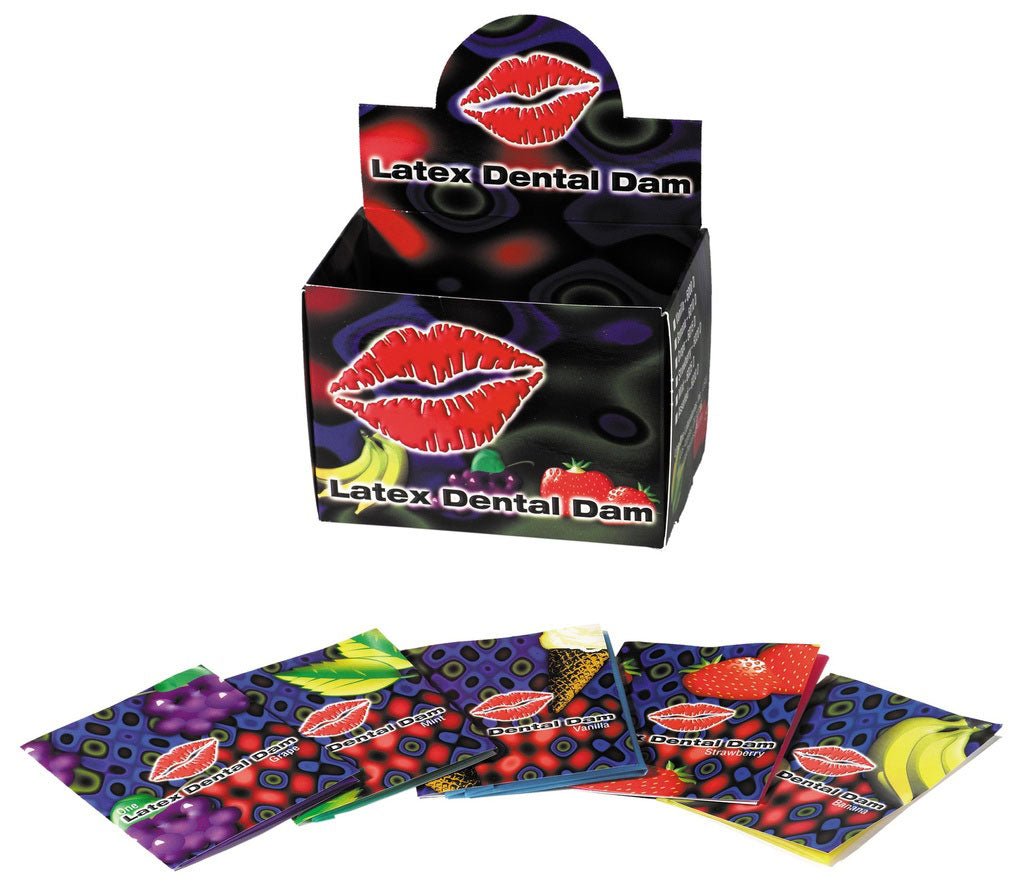 Trust Latex Dental Dams - 100 Piece Box - Assorted Flavors - TruLuv Novelties