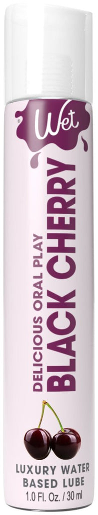 Wet Delicious Oral Play - Black Cherry - Waterbase Flavored Lubricant 1 Oz - TruLuv Novelties