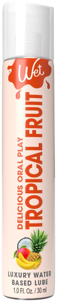 Wet Delicious Oral Play - Tropical Fruit - Waterbased Flavored Lubricant 1 Oz - TruLuv Novelties