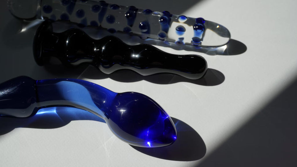 Collection of glass dildos and adult toys – TruLuv Novelties sex toy guide.