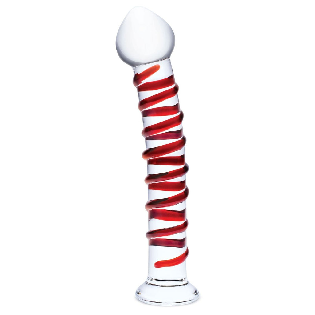 10 Inch Mr. Swirly Dildo - Red/clear - TruLuv Novelties