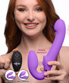 10x Ergo- Fit G-Pulse Inflatable and Vibrating Strapless Strap- on - Purple - TruLuv Novelties