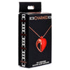 10x Vibrating Silicone Heart Necklace - Rose Gold/ Red - TruLuv Novelties