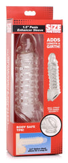 1.5 Inch Penis Enhancer Sleeve - Clear - TruLuv Novelties