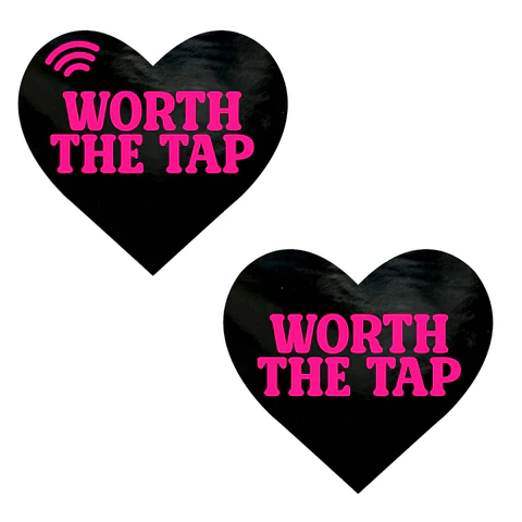 Worth the Tap Hot Pink Heart Smart Nfc Pasties
