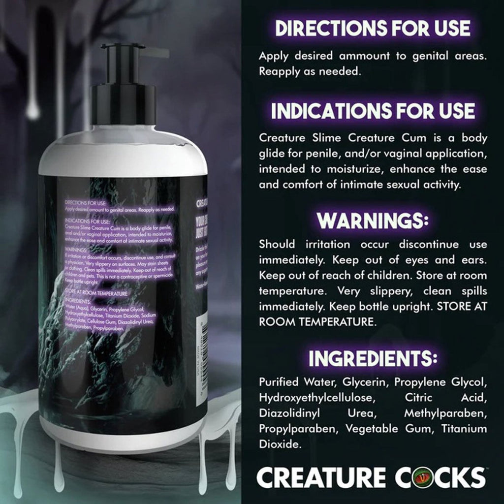 16oz Creature Slime Creature Cum Unscented Jizz - Lubricant - Clear - TruLuv Novelties