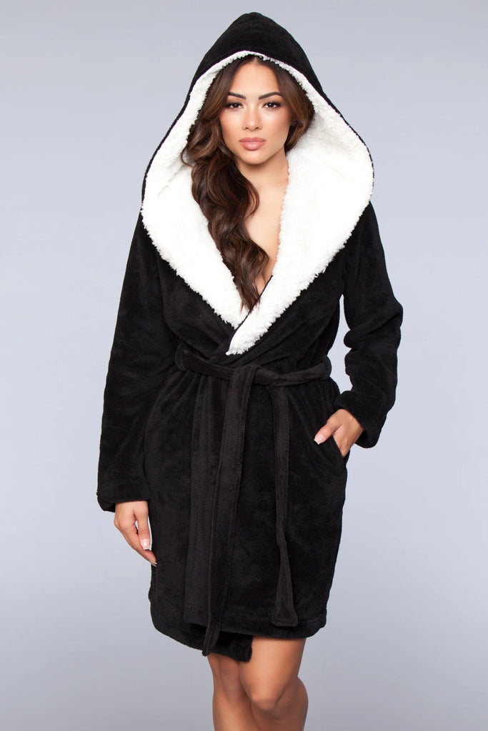 1817 Janet Plush Fleece Color Block Robe - TruLuv Novelties