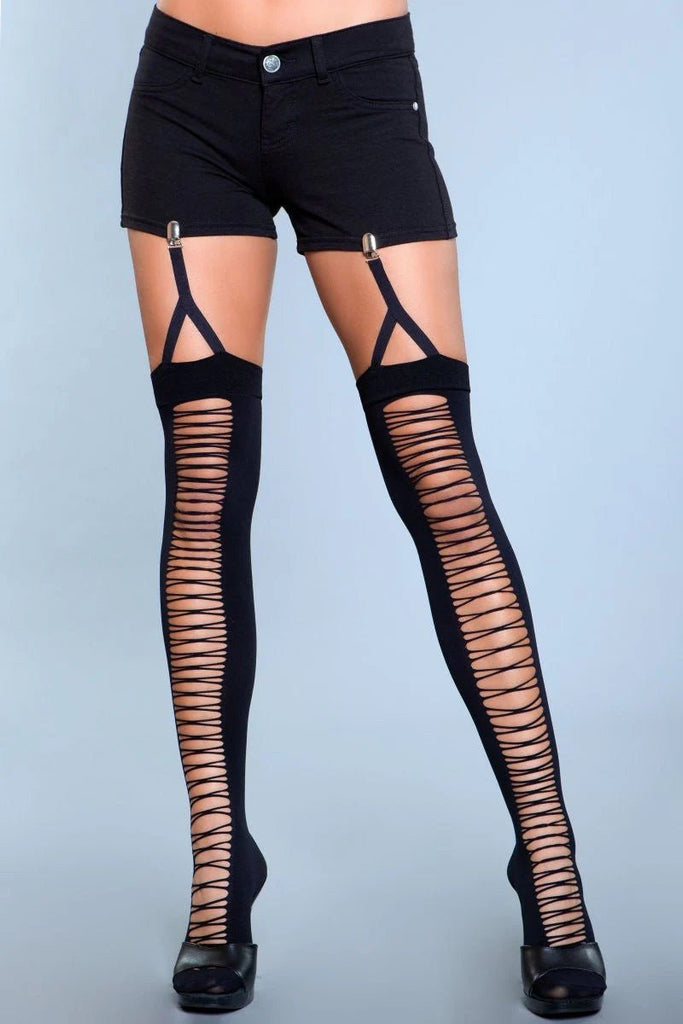 1929 Illusion Clip Garter Thigh Highs - TruLuv Novelties