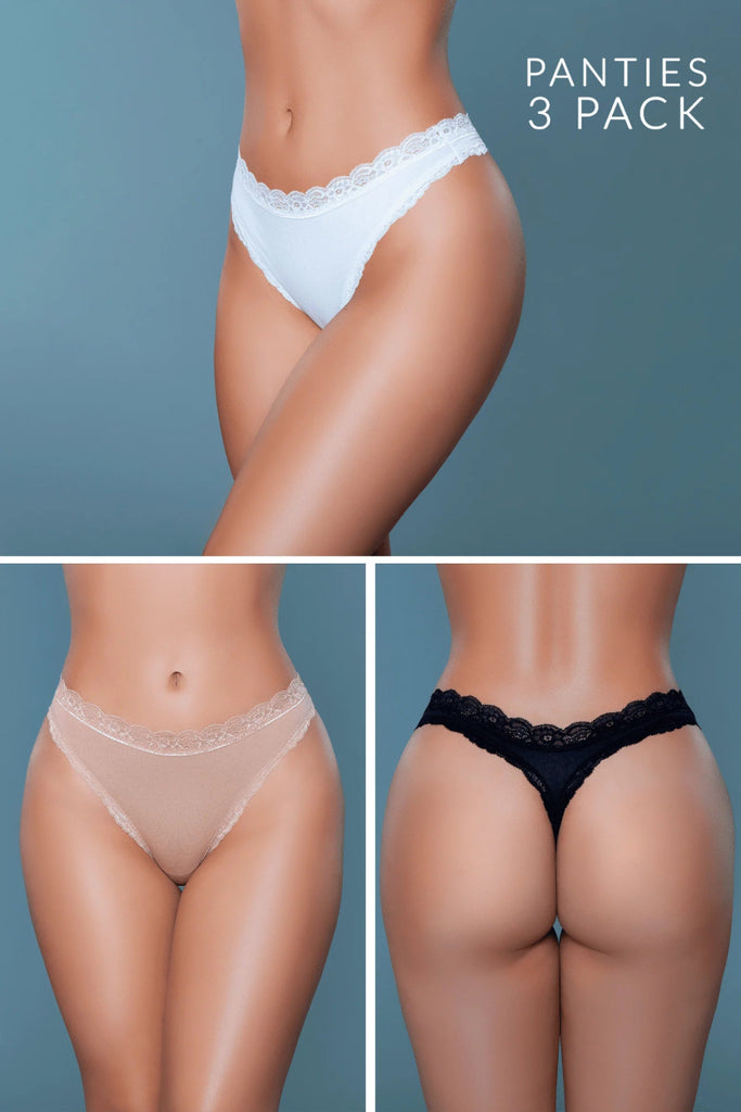 22023PK Mandy Thong 3 Pack - TruLuv Novelties