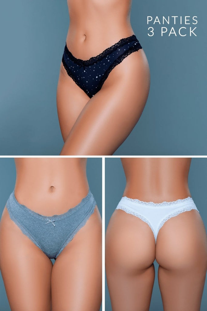 22063PK Jade Thong 3 Pack - TruLuv Novelties