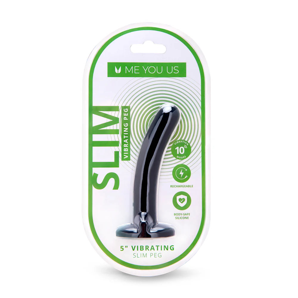 Me You Us 5 in. Vibrating Rechargeable Slim Beginners Peg