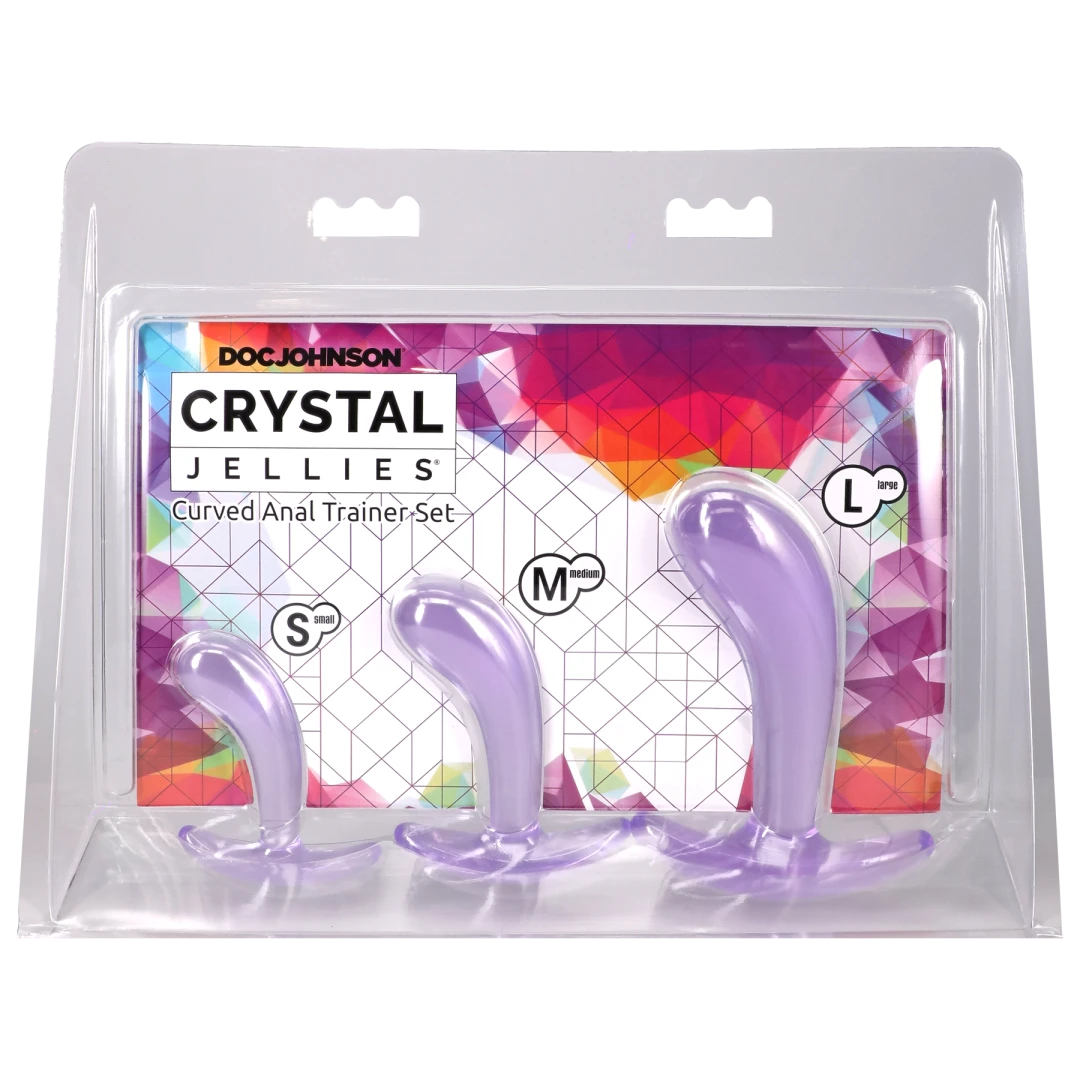 Crystal Jellies - Curved Anal Trainer Set Purple
