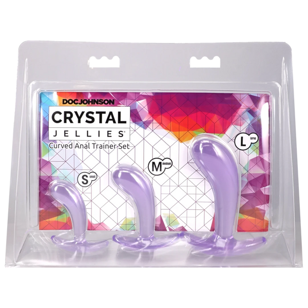 Crystal Jellies - Curved Anal Trainer Set Purple