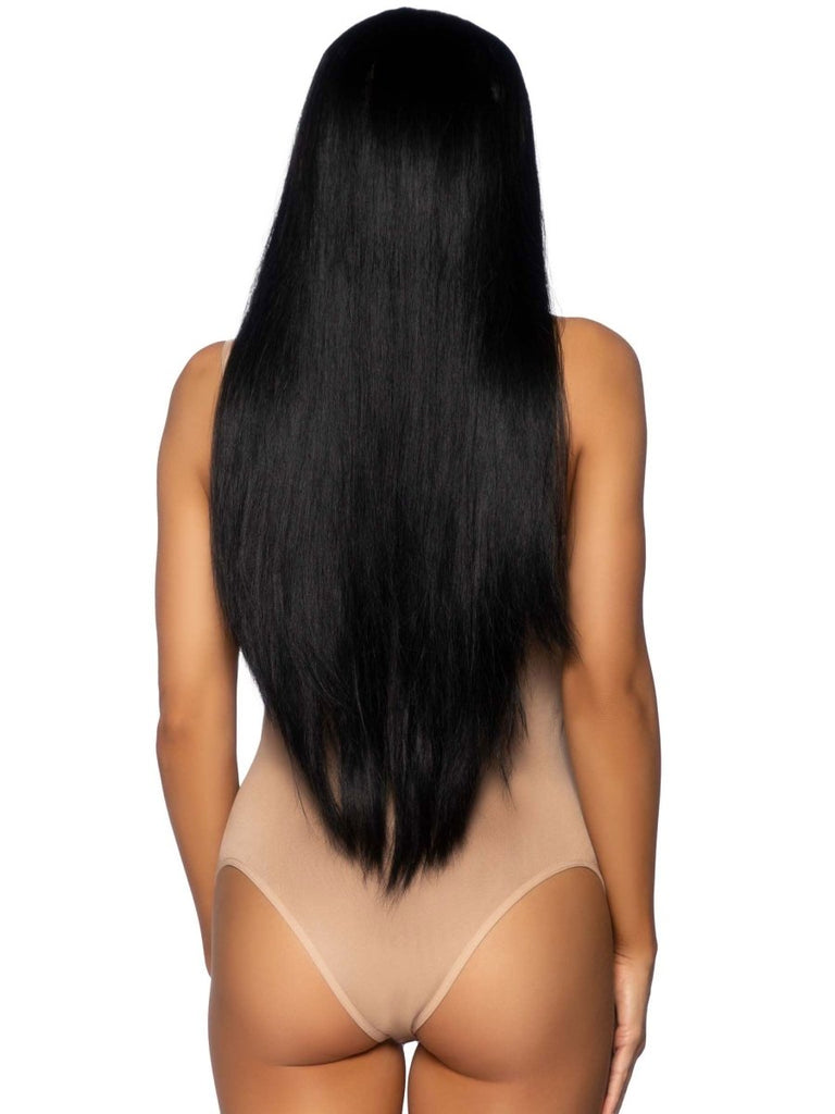 33 Inch Long Straight Wig - Black - TruLuv Novelties