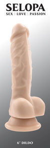 6 Inch Dildo - Light - TruLuv Novelties