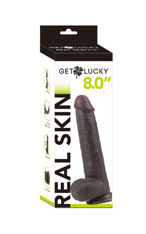 8 Inch Dual Layer Dong Dk Brown - TruLuv Novelties