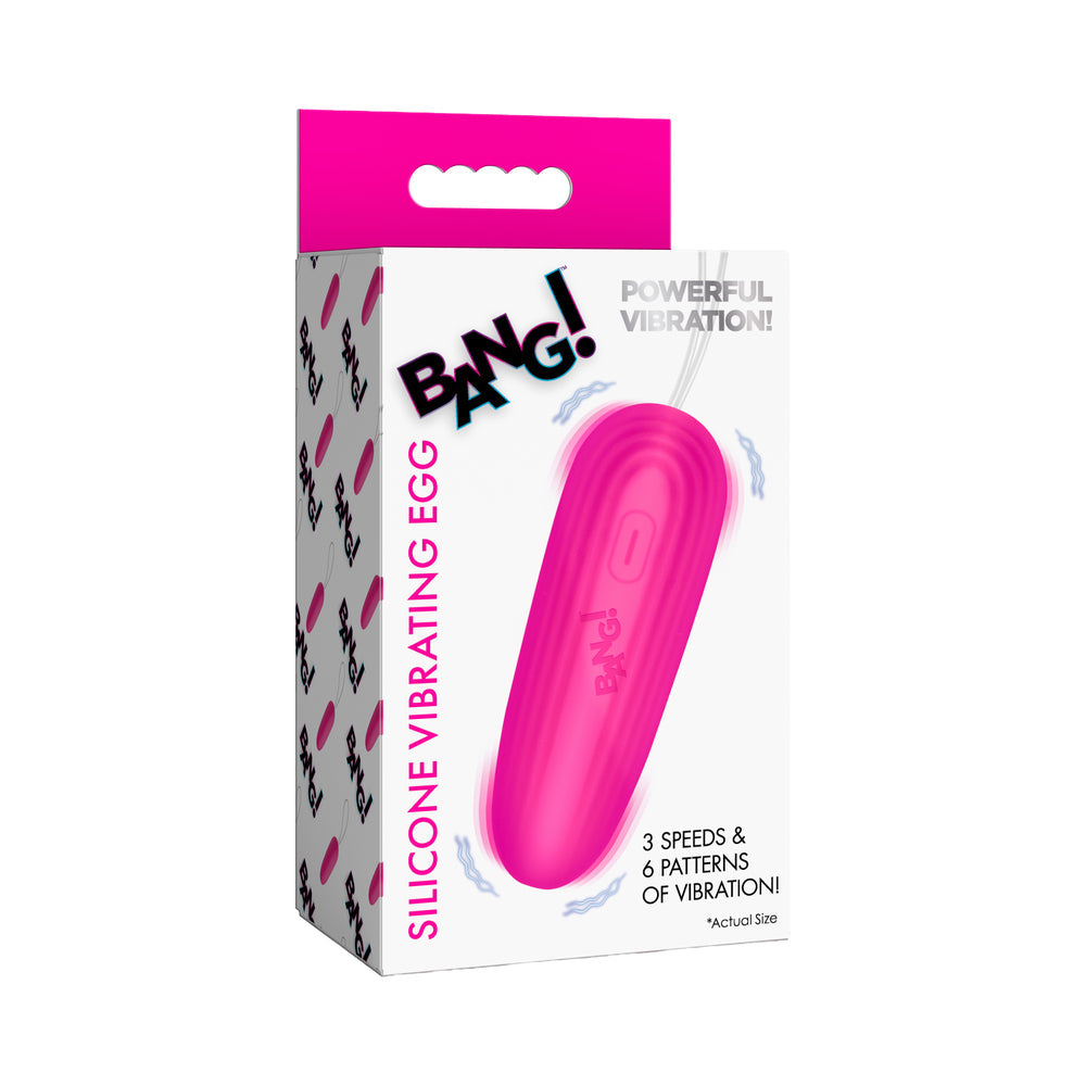 BANG! Silicone Vibrating Egg Pink