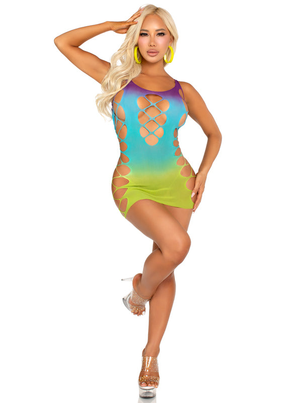 Seamless Ombre Mini Dress O/s - Ocean