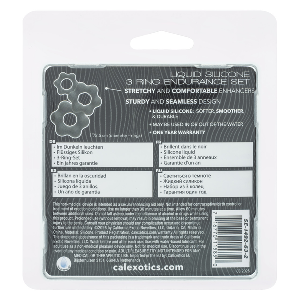 Alpha Liquid Silicone 3 Ring Endurance Set Grey