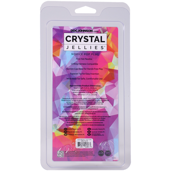 Crystal Jellies - Novice Pop Plug - 4 Inch Clear
