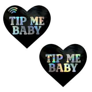 Tip Me Baby Holographic Heart Smart Nfc Pasties