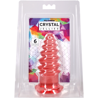 Crystal Jellies - Anal Twist - 6 Inch Pink