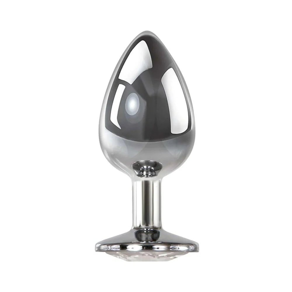 Adam & Eve Clear Gem Anal Plug Large - TruLuv Novelties