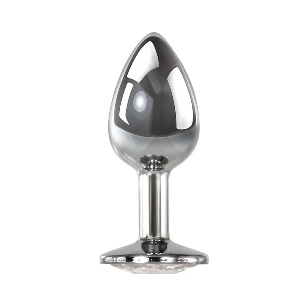 Adam & Eve Clear Gem Anal Plug Medium - TruLuv Novelties