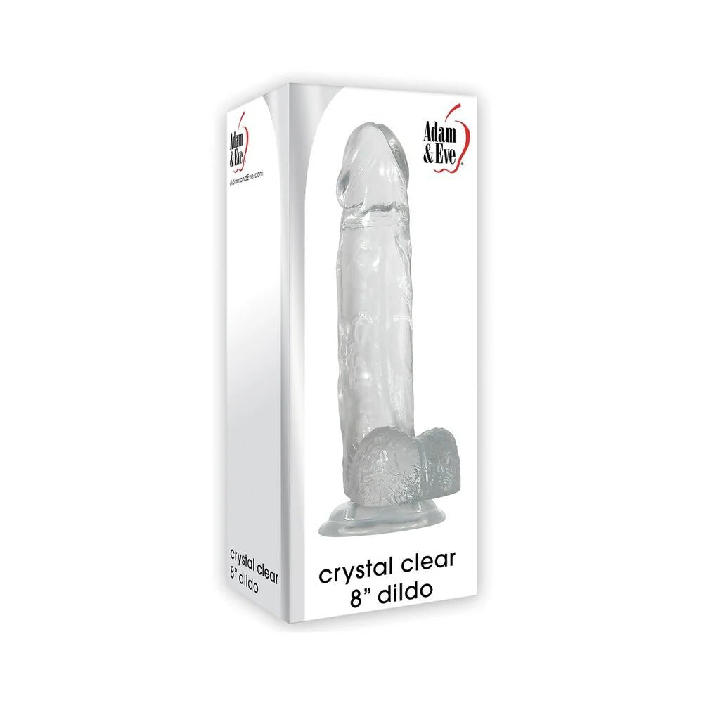 Adam & Eve Crystal Clear 8 in. Dildo - TruLuv Novelties