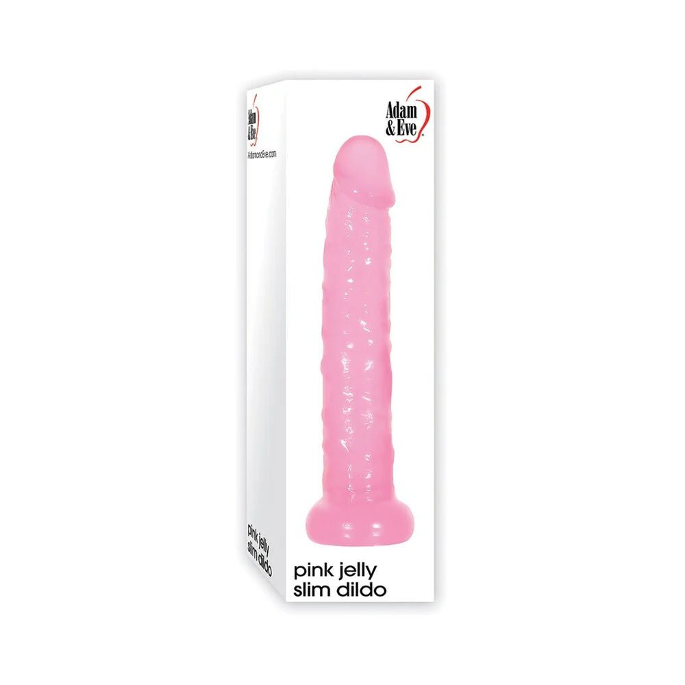 Adam & Eve Pink Jelly Slim Dildo - TruLuv Novelties
