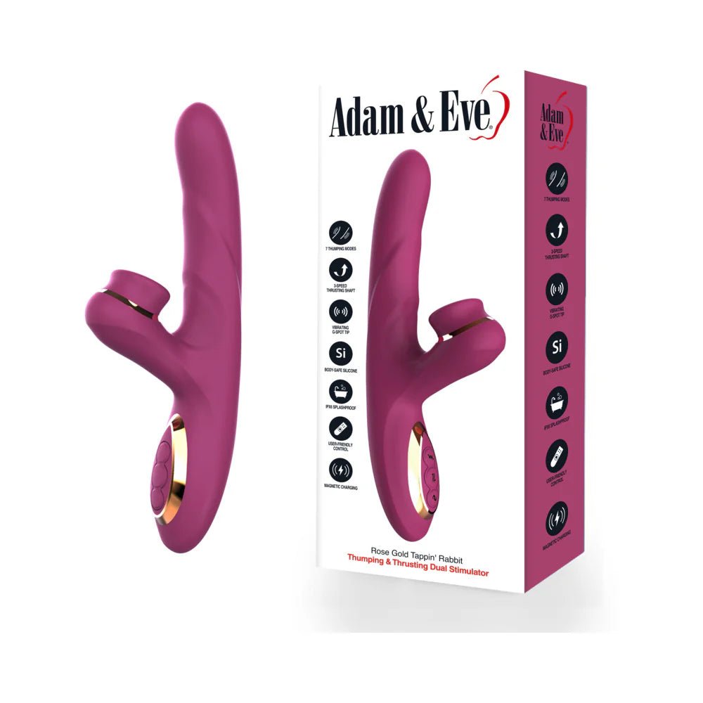 Adam & Eve Rose Gold Tappin' Rabbit - TruLuv Novelties