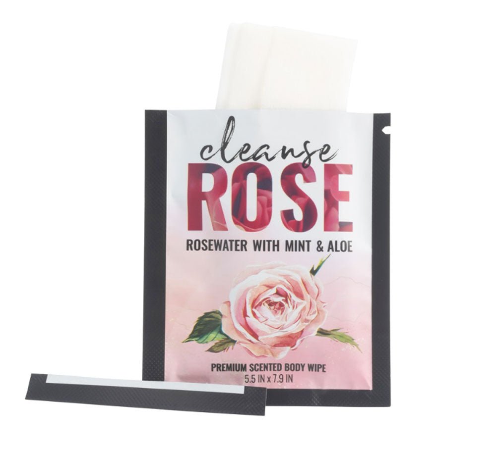 Alchemy Cleanse Rosewater Body Wipes 16 Ct Display - TruLuv Novelties