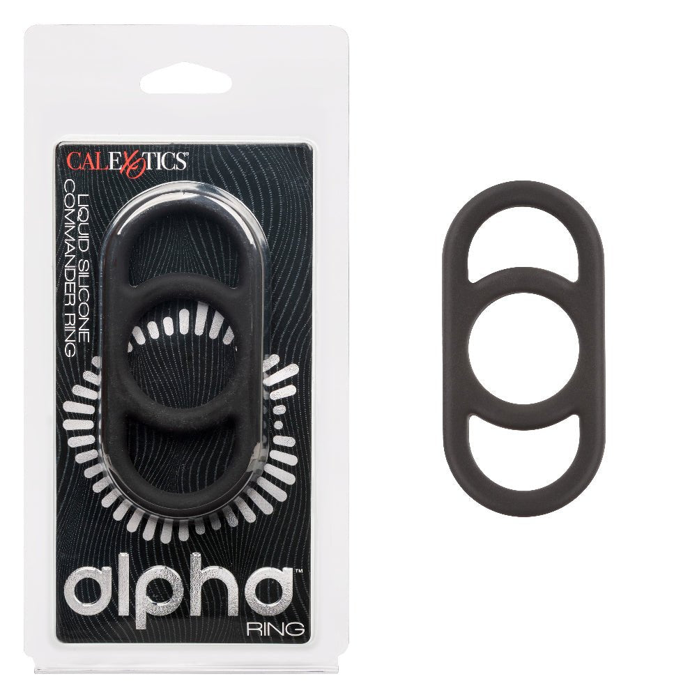 Alpha Liquid Silicone Commander Ring - Black - TruLuv Novelties