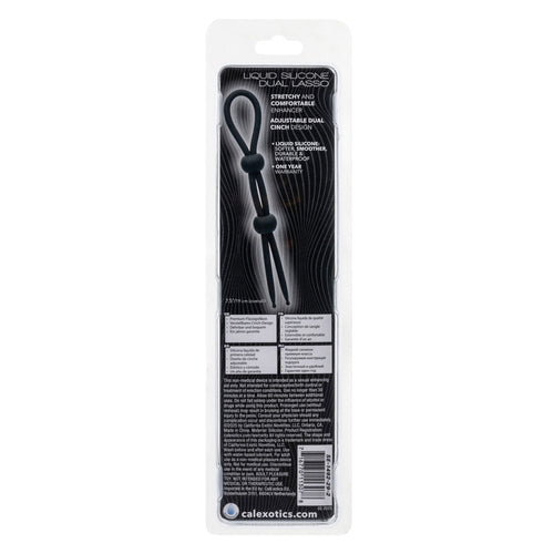 Alpha Liquid Silicone Dual Lasso - Black - TruLuv Novelties