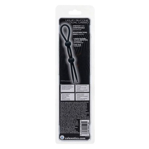 Alpha Liquid Silicone Dual Lasso - Black - TruLuv Novelties