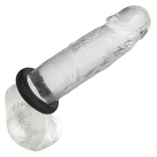 Alpha Liquid Silicone Prolong Medium Ring - Black - TruLuv Novelties