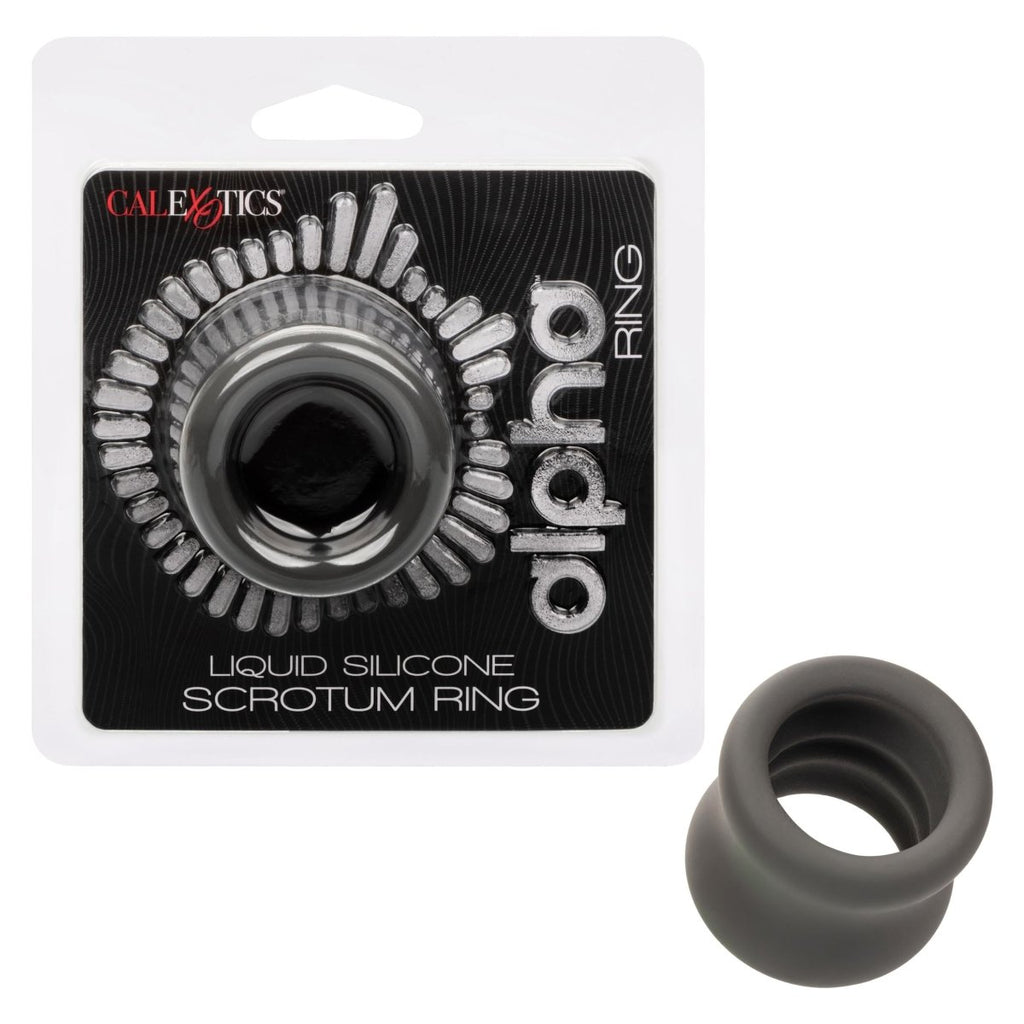 Alpha Liquid Silicone Scrotum Ring - Gray Gray - TruLuv Novelties