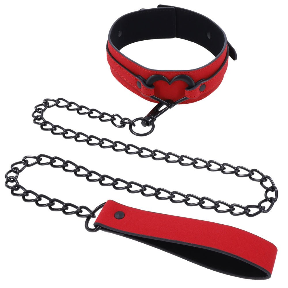Amor Collar and Leash - Red - TruLuv Novelties