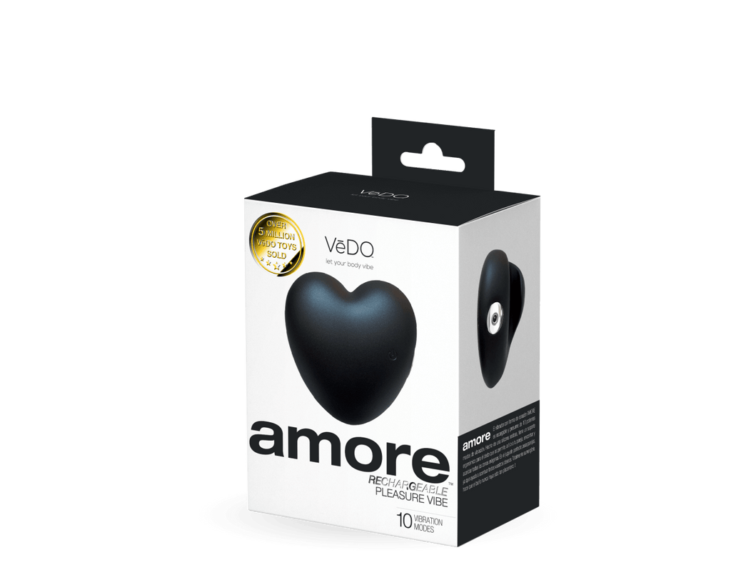 Amore Rechargeable Pleasure Vibe - Black - TruLuv Novelties