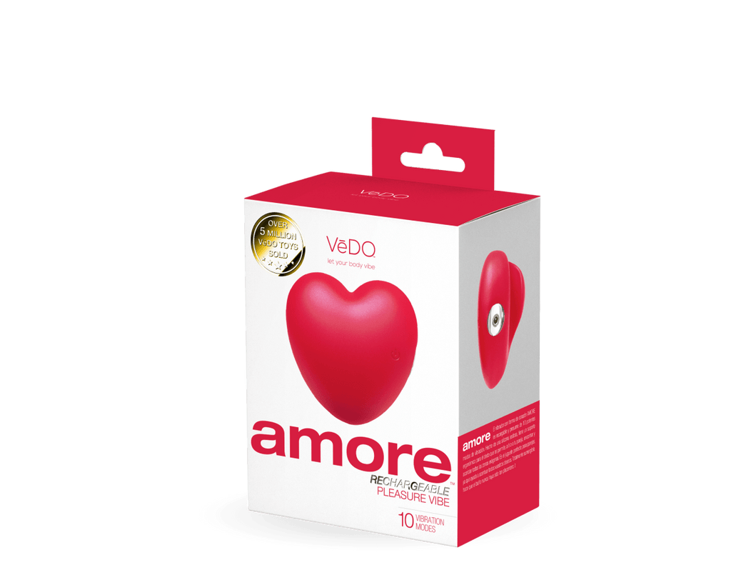 Amore Rechargeable Pleasure Vibe - Red - TruLuv Novelties