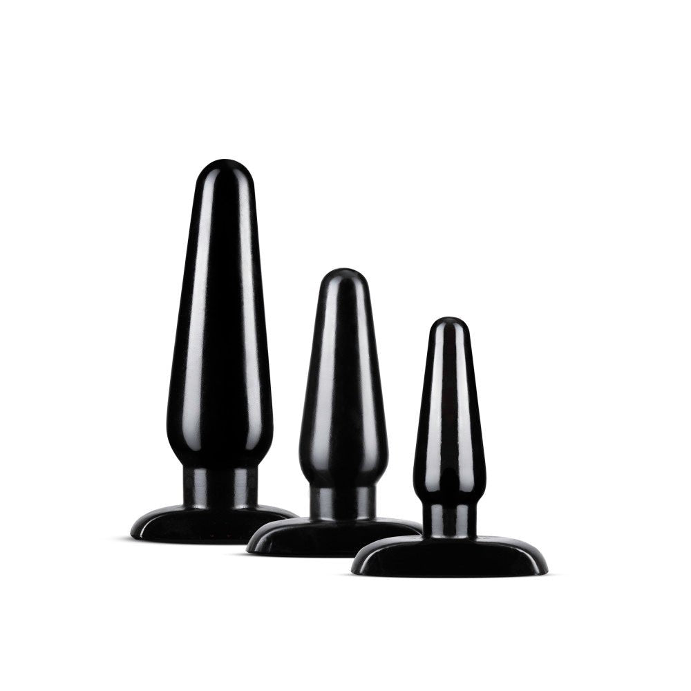 Anal Adventures - Basic Plug Kit - Black - TruLuv Novelties