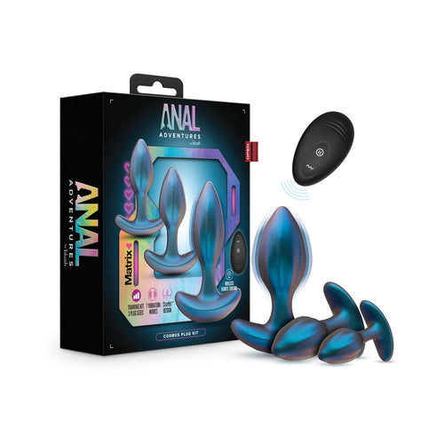 Anal Adventures Matrix Cosmos Plug Kit Lunar Blue - TruLuv Novelties
